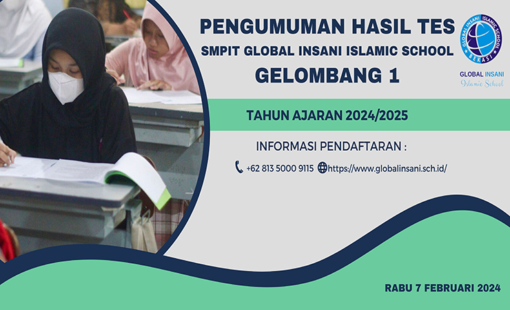 Pengumuman Hasil Test PSB SMPIT Global Insani